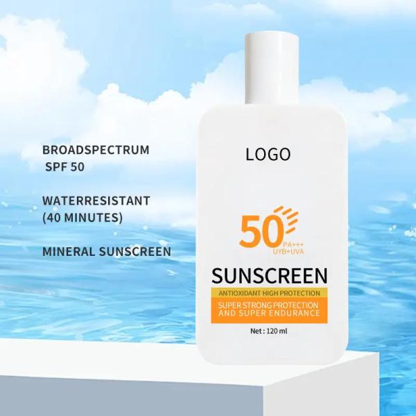 Women Dry Face Skin Beauty Cosmetics Sunscreen SPF 50 Cream Lightweight Sunscreen Gel