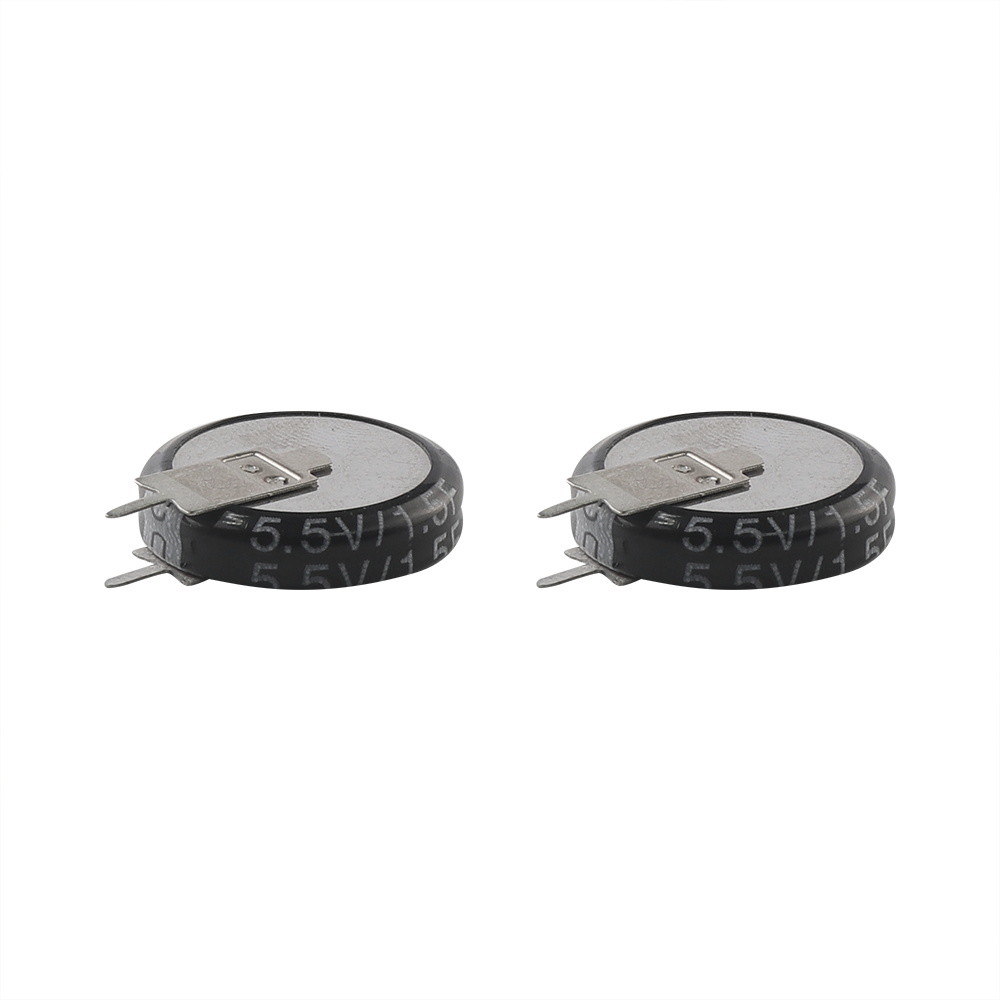 1.5 5.5V Vertical Gold Coin Super Capacitor For UPS Syestem