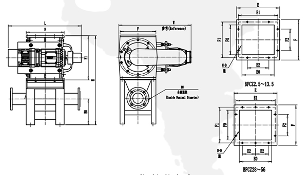8.5L Drop Through Rotary Valve 6 Tons/h 10 Blades Pneumatic Air Lock
