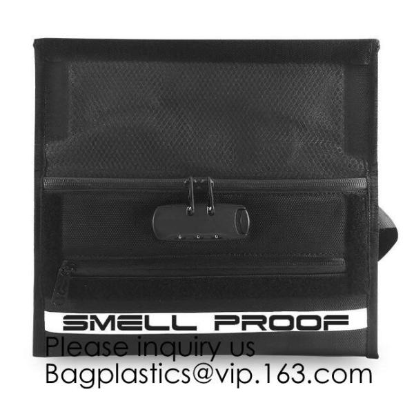 Travel Premium Odor Weed Pouch Smell Proof Bag Case With Mesh Divider Pockets Active Carbon Smell Proof Bag Water Repell