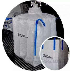 China fully belted PP loop ton bag,PP Woven Bulk jumbo Bag used, pp jumbo bags supplier, PP BIG WHITE USED scrap, bagease, pak on sale