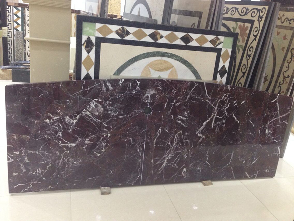 Natural Countertop Rosso Levanto Marble Slab Heat Resistant