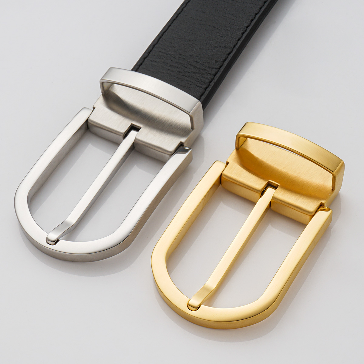 35mm Precision Polishing Silver Square Fashion Belt Buckle for Men Customized Gold
