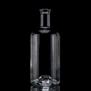 Quality Glass Bottle For Liquor 750ml Capacity Acid Etch Surface Glass Material wholesale