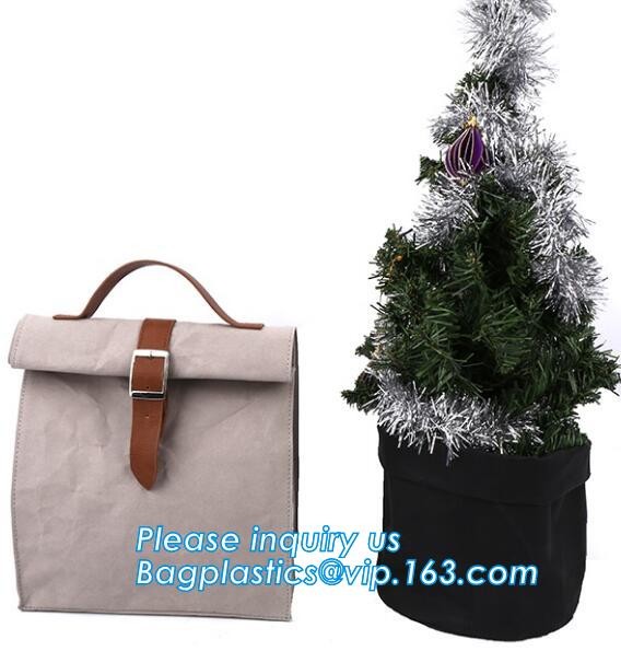 Custom Eco friendly tyvek Lunch bag Insulated Cooler bag,tyvek kraft paper insulated aluminum foil lunch box bag with sn