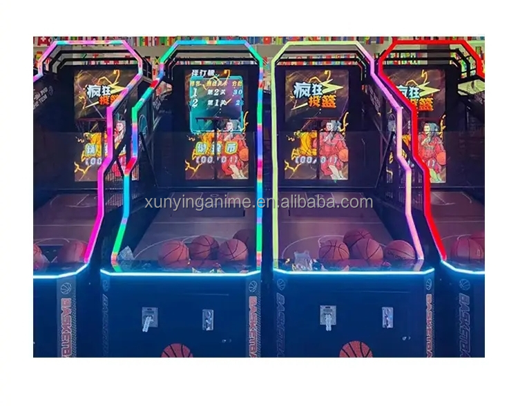 1 Player 3D Screen Arcade Electronic Basketball Shooting Game Machine 55 Inch Monitor