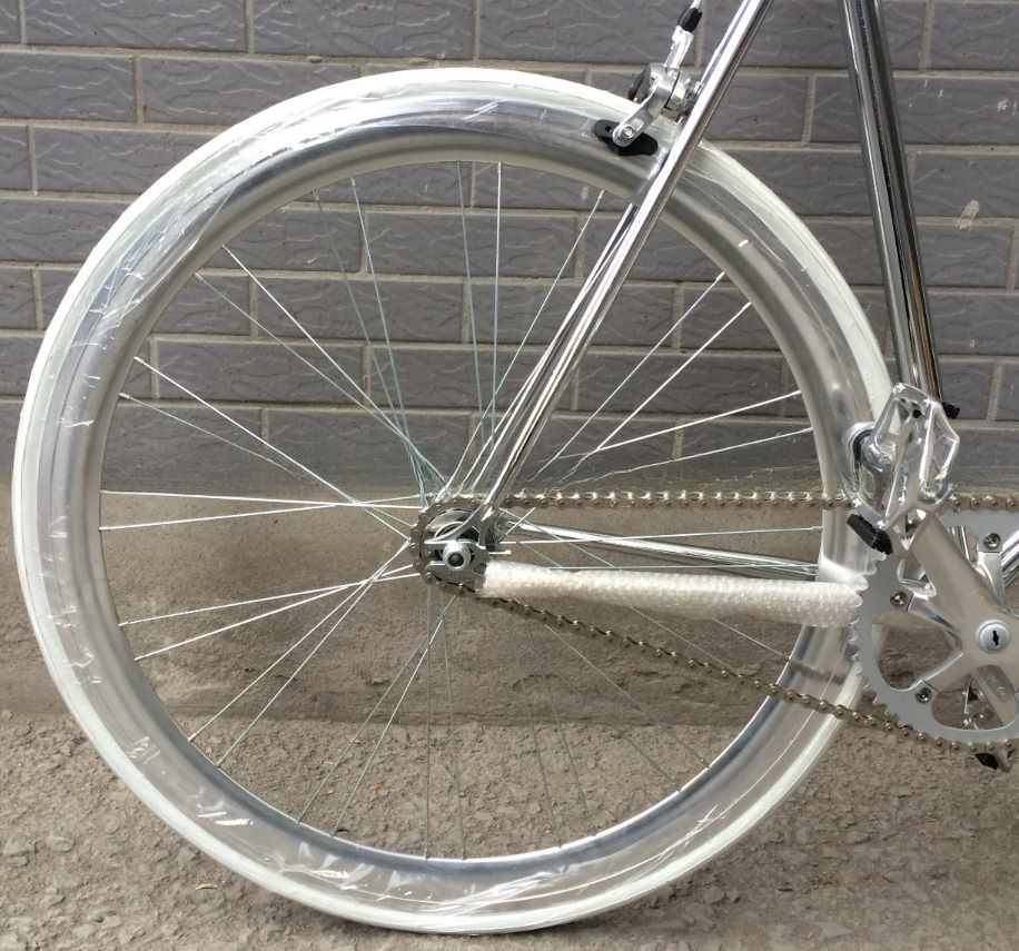 OEM 700C Sliver Paint Fixed Gear Bicycle with CR-MO Chrome Rim anodize JIS Standard