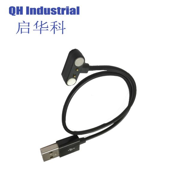 2Pin T Shape Water proof LED Strip Smart Watch Smartphone Smart band Cellphone Magnetic Pogo Pin Cable Connector