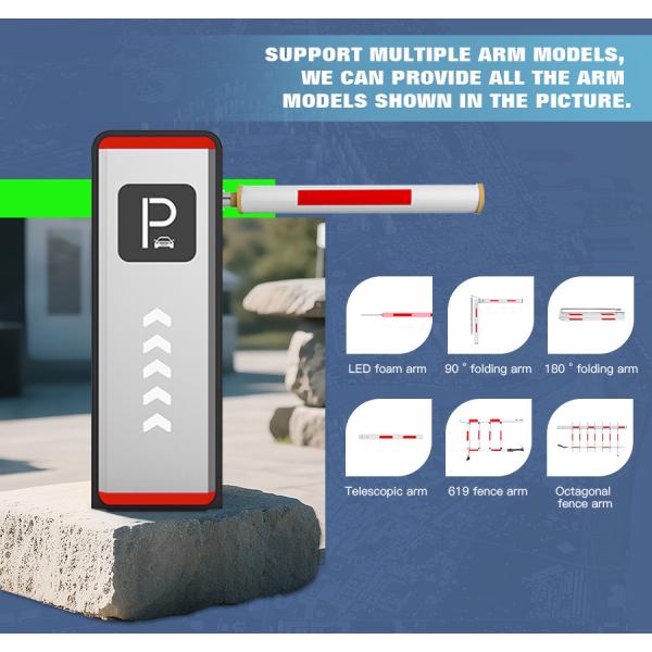 HCW Electric Servo Motor Rfid Boom Barrier Gate For Automatic Parking System