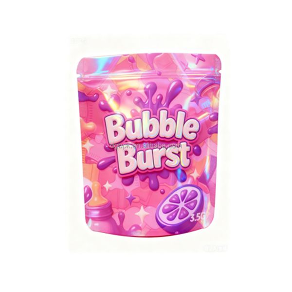 3.5g Plastic Holographic Double-Sided Laser Yin-Yang Self-Sealing Plastic Packaging Storage Zipper Pouch