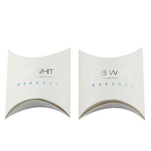 Quality Matte White Pillow Box Hair Extension Paper Box With Printed Logo , Custom Service Provided wholesale