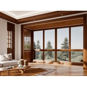 Soundproof Aluminium Glass Windows Replacement Anodized Surface