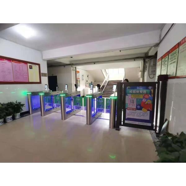 SUS304 School Turnstile Gate Access Control With Tempered Glass Card Cover
