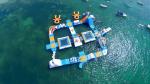 Giant Adult Giant Blue inflatable sport park For Wake Island ,Water sports