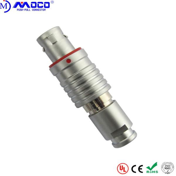 Front Sealed Straight Male 2 - 9 Pin Circular Connector Push Pull Self Latching