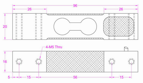 Small Single Point Load Cell 3kg Single Point Weight Transducer 5kg