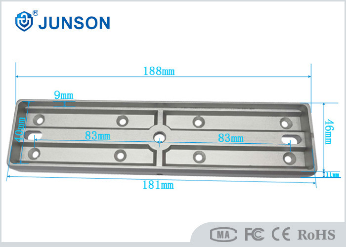 90° Open Electromagnetic Lock Sandblast Finishing Zinc Alloy Bracket