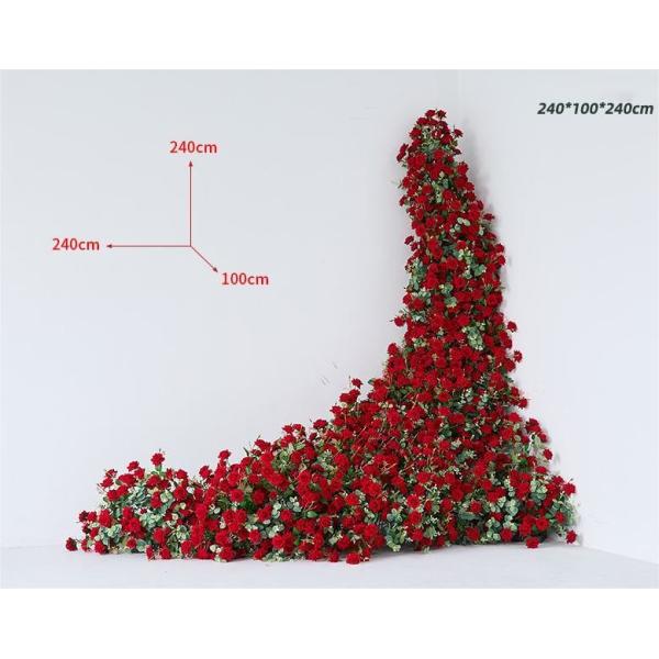 Silk Hydrangea Rose Artificial Flower Backdrop Wall Corner Scene Layout