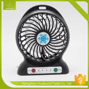 Quality BS-5600 Battery Operated Mini Fan USB Cord Charging DC Small Plastic LED Table Fan wholesale