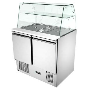 Quality 900x700x850mm Salad Prep Counter Fridge static cooling Embarco Compressor wholesale