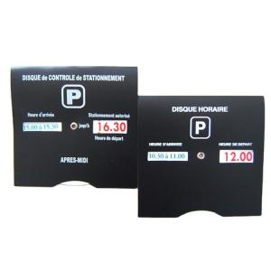 China HM3604 Automatic Timing Parking Timer with Customized Logo Printed Plastic Parking Disc on sale