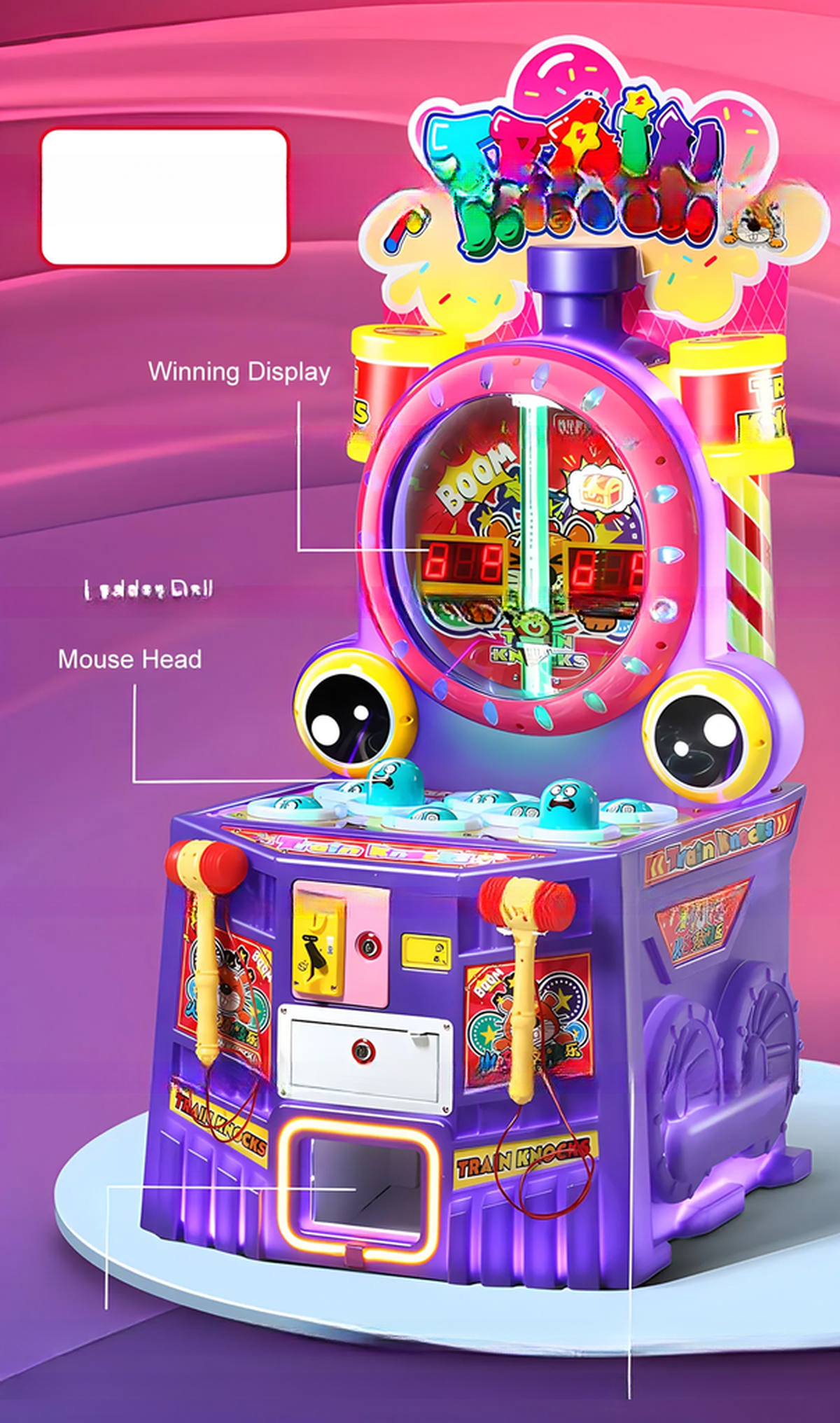 Children Puzzle Hit Hammer Game Machine For Kids Coin Operated