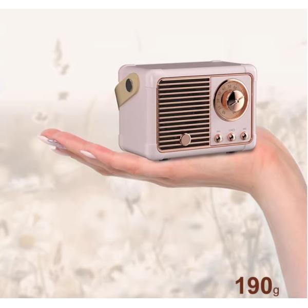 Classic Retro Style Wireless Speaker Mini Portable Bluetooth Speaker With Volume Adjusting Knob