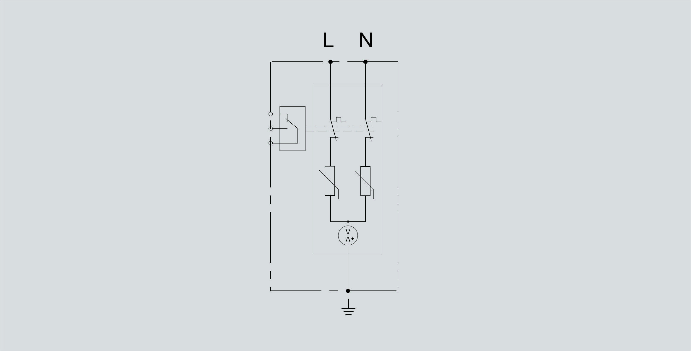230V Surge Protective Device Type 3 10kA 1- Pole + NPE With Remote Signalling