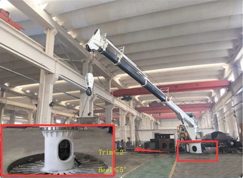 Crane testing under marine conditions