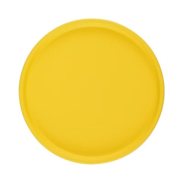 Yellow Mushie Suction Childrens Silicone Plates Microwaveable Food Grade With