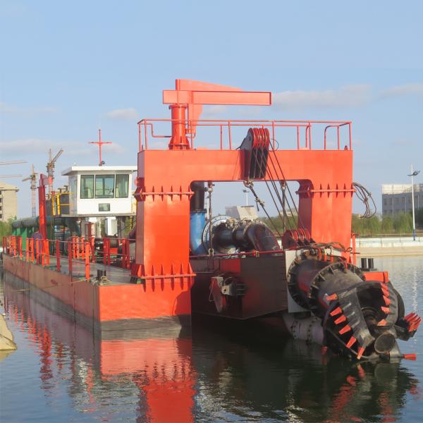 Close-up of dredger cutter head