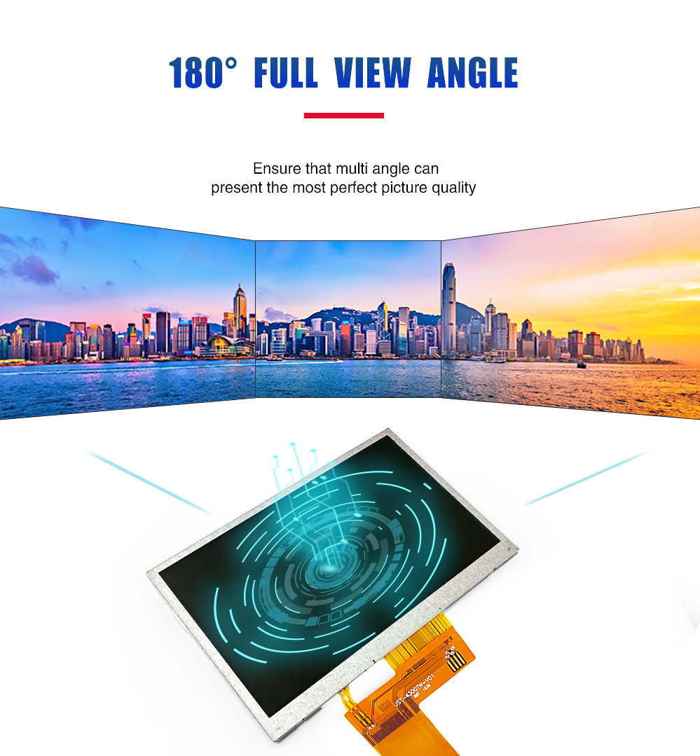 4.3 Inch TFT LCD Module IC ST7282 480x272 Resolution RGB Portable