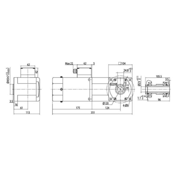gear motor drawing
