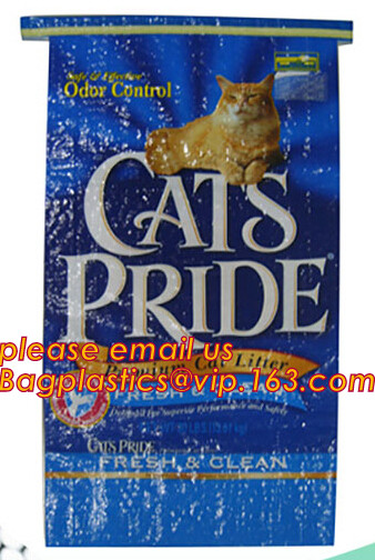 kraft paper bag/pp woven animal feed packaging bag / cat sandbag,kraft paper laminated pp woven cement valve bag, bageas