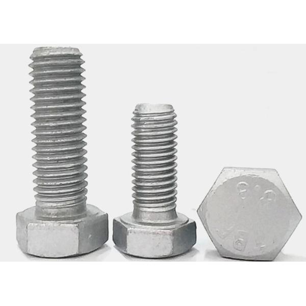 Carbon Steel Hexagon Bolt Grade 4.8 M12 1/4 Silver Finish Industrial Mechanical Use