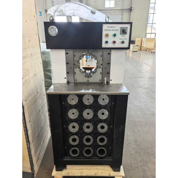 3 Inch Hydraulic Hose Crimping Machine with 6-76mm Crimping Range, 165mm Max Opening, and 15 Dies
