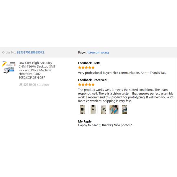 Cost-effective CHMT36VA SMT Pick and Place Machine, Low Volume Production