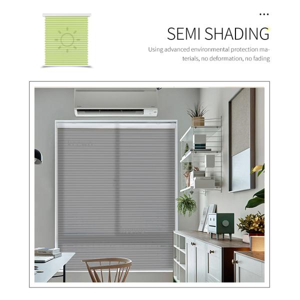Light Filtering Grey Honeycomb Blackout Blinds , Modern Corded Cellular Shades
