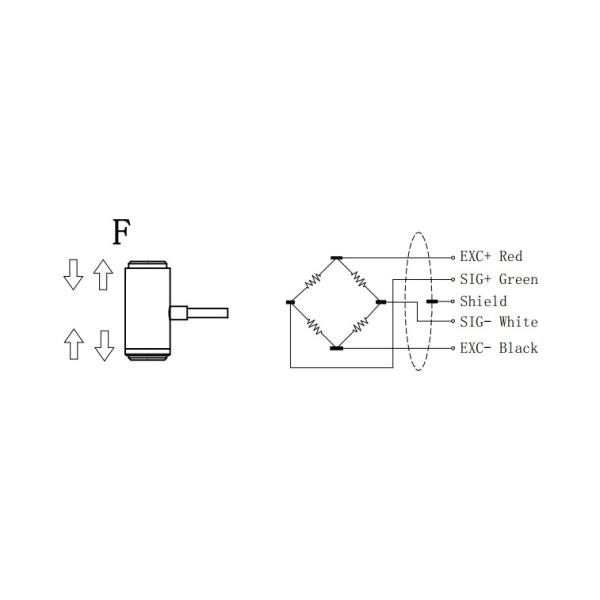 Stainless Steel Tensile Force Sensor 1-20kg 350 Ohm Load Cell