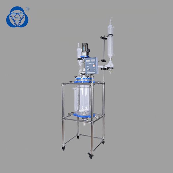 PTFE Sealing Jacketed Glass Reactor Vessel Thermostat Compounding Electricity