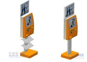 Quality Vandal-Proof Dual Screen Kiosk With SAW Touchscreen Use For Government Halls wholesale