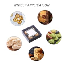 Square Brown Kraft Boxes Heavy Duty Paper Gift Box With Clear Windows 3.3x3.3x1.2 For Party Favor Treats, Bakery