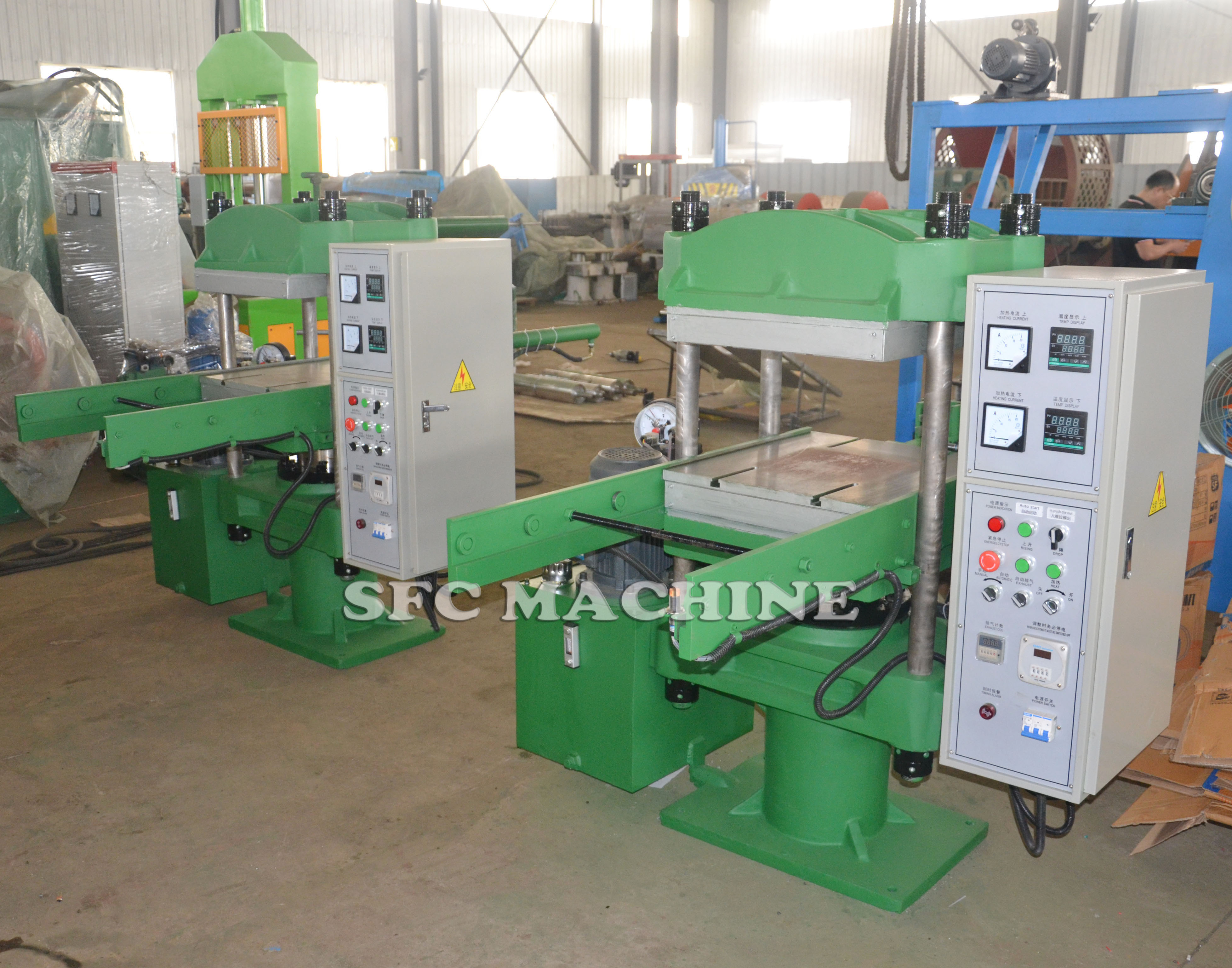 Push Pull Rubber Vulcanizing Press Machine