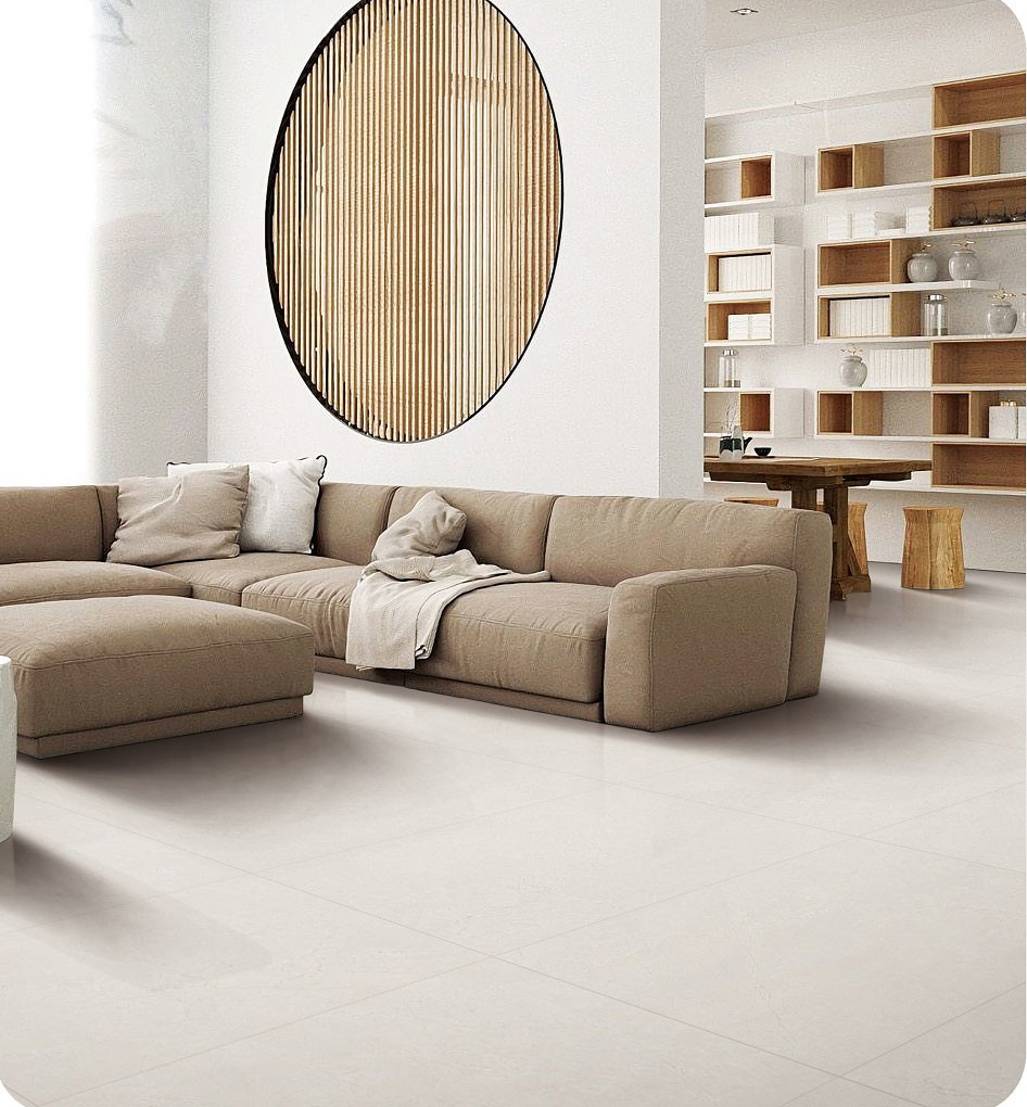 Non-Slip Beige 800x800mm Indoor Floor Decoration Soft Glazed Porcelain Tile Of Kitchen