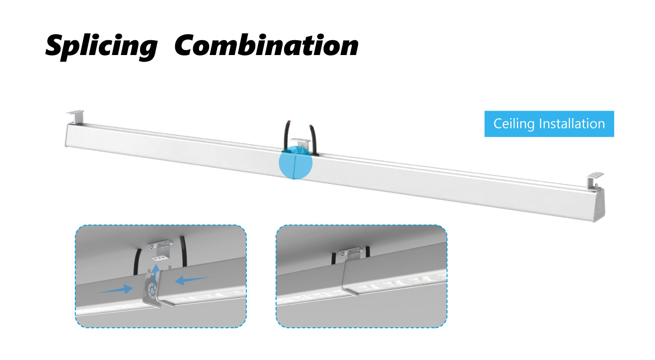 18000lm Linkable 6500K CCT Led Linear Light For Ceiling Lighting