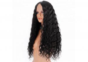 Quality Glueless Full Lace Human Hair Wigs , Water Wave Real Human Hair Full Lace Wigs wholesale