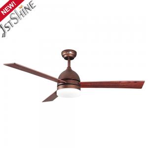 China 3 Plywood Dimming Modern LED Ceiling Fan 52 Inch Three Speeds on sale