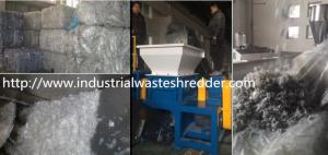 China Scrap PE / PP Film Double Shaft Shredder High Torque For Agricultural on sale