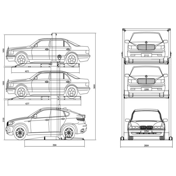 3 Vehicle Parking System/Auto 3 Level Mechanical Parking Equipment Manufacturers from China/3 Level Parking Lift