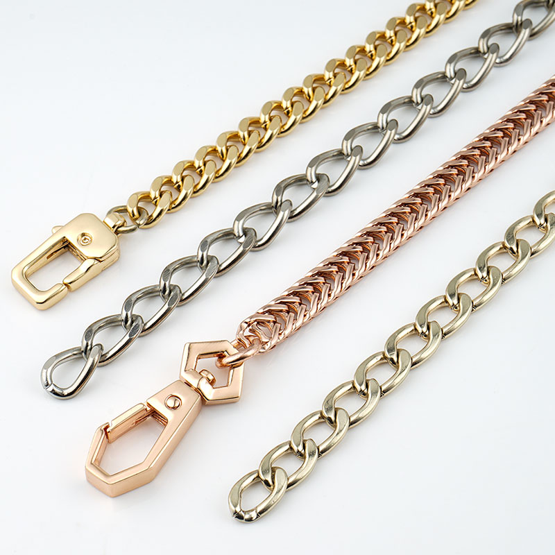 Handbag Purse Accessories Big Heavy Metal Chain with Gold Color and Adjustable Length